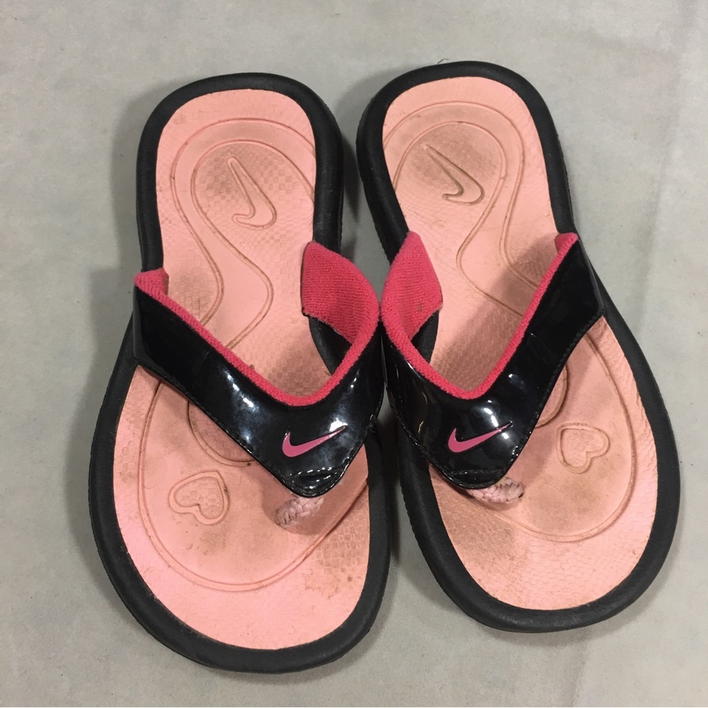 New Girl’s Nike Black Aqua Motion Thong Sandals